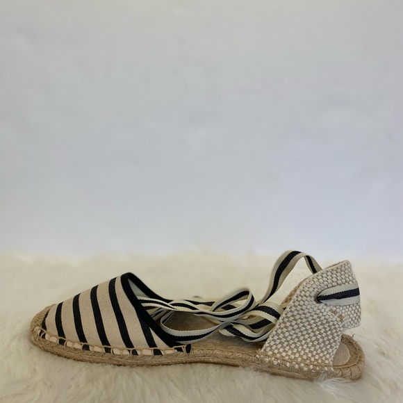Soludos Lace Up Striped Espadrille Sandals Size 10 - Picture 10 of 11